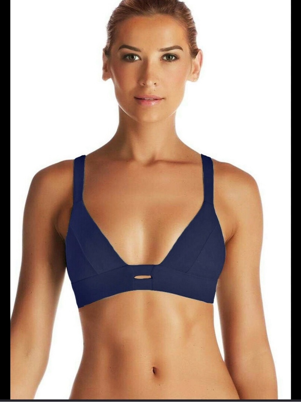 Vitamin A Navy Triangle Bikini Top